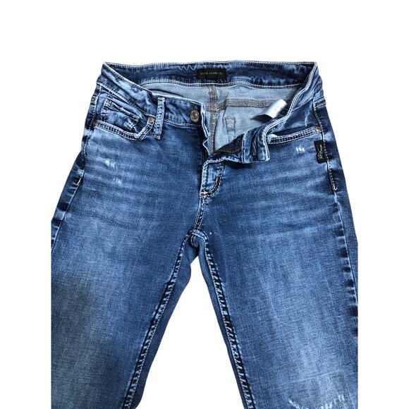 Silver Jeans Co. Elyse Bootcut Jeans 27x31 Denim Blue Stretch Curvy Mid Rise - Picture 2 of 14